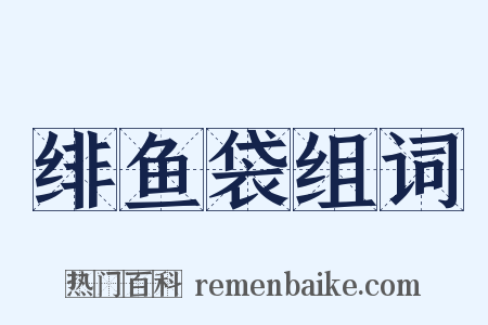 绯鱼袋组词是什么意思的图片